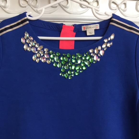 Matching? CREWCUTS Jewel shift dress 8 royal blue - Picture 5 of 8